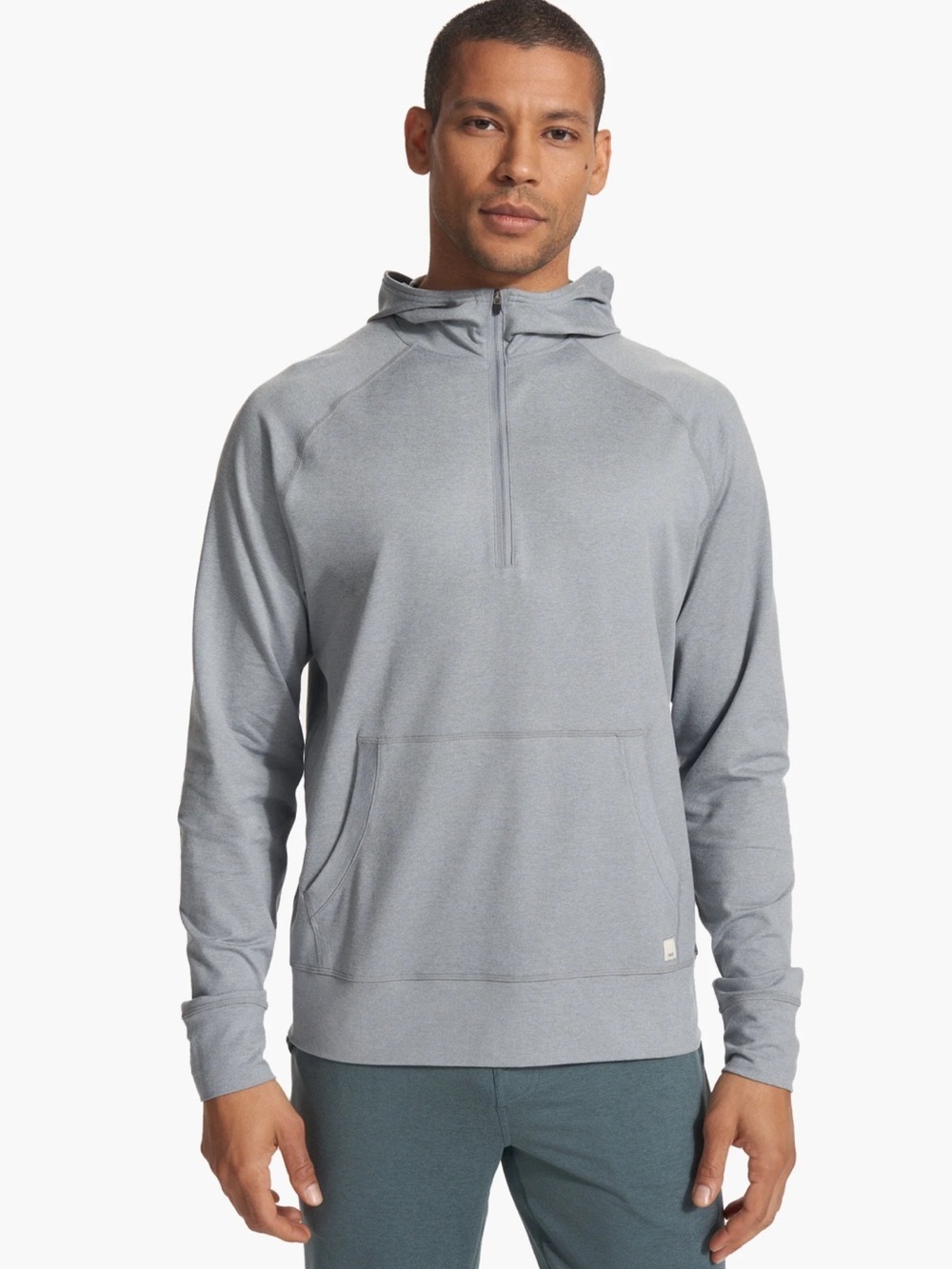 Vuori Light Gray Half-Zip Hoodie